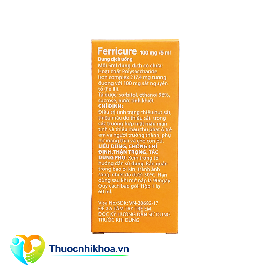 Ferricure 100mg/5ml (Hộp 1 lọ 60ml)