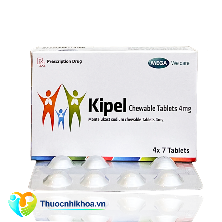 Kipel chewable tablets 4mg (Hộp 4 vỉ x 7 viên)