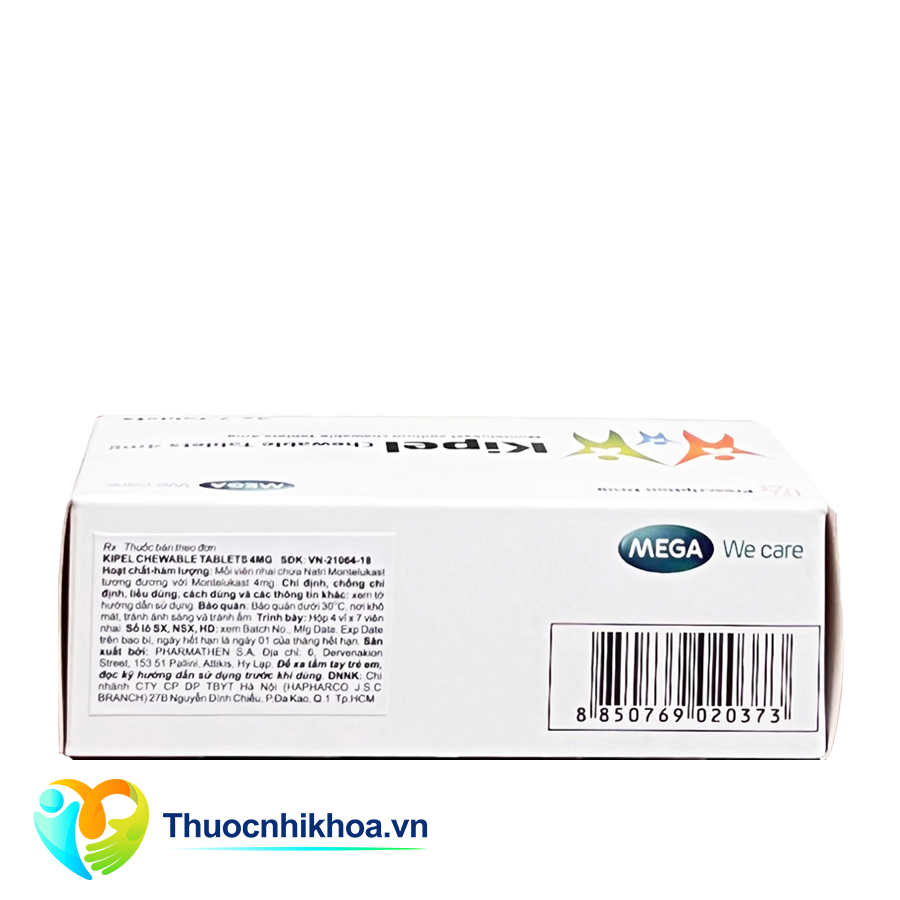 Kipel chewable tablets 4mg (Hộp 4 vỉ x 7 viên)