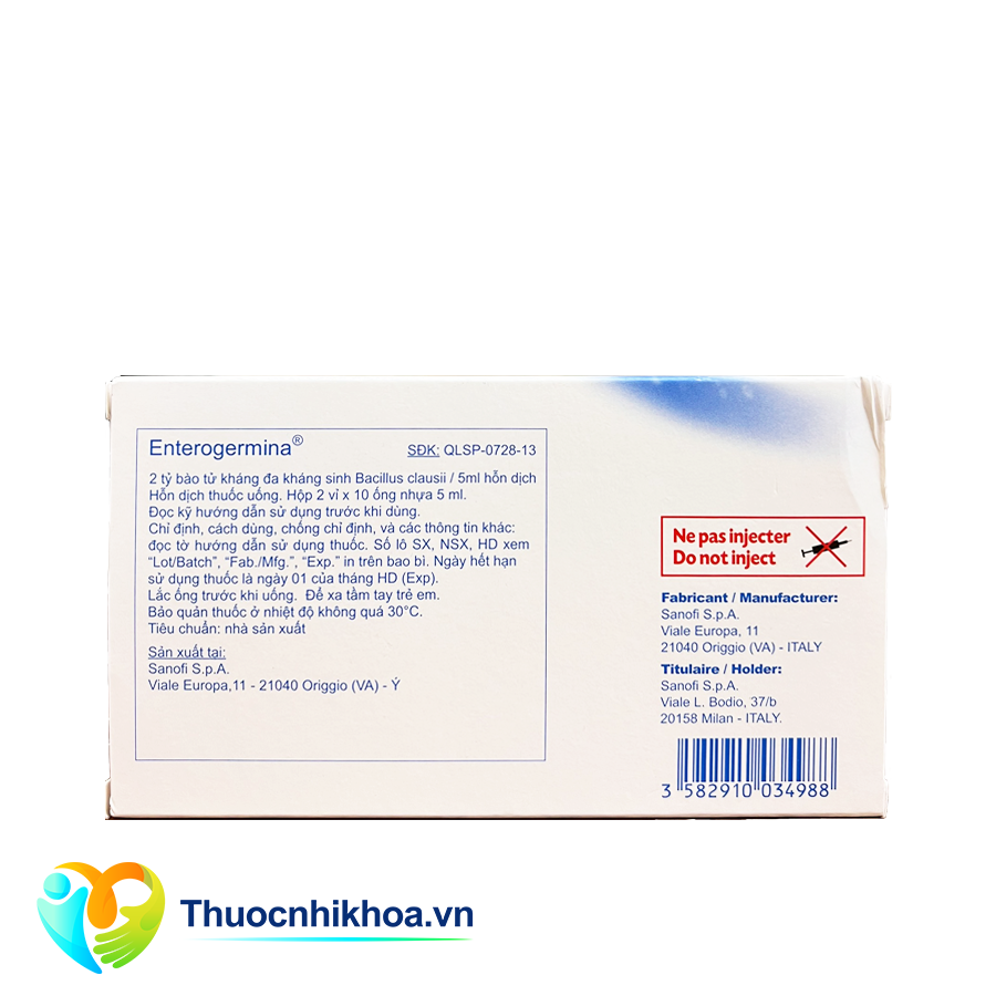 Enterogermina (Hộp 20 ống 5ml)