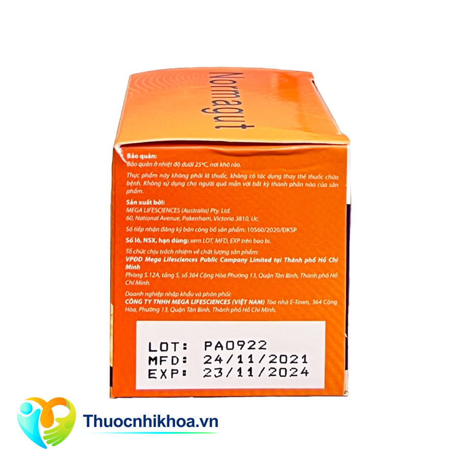 Normagut 250mg sachet (Hộp 30 gói)