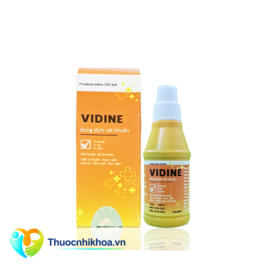 Dung dịch sát khuẩn VIDINE (Lốc 10 chai 20ml)