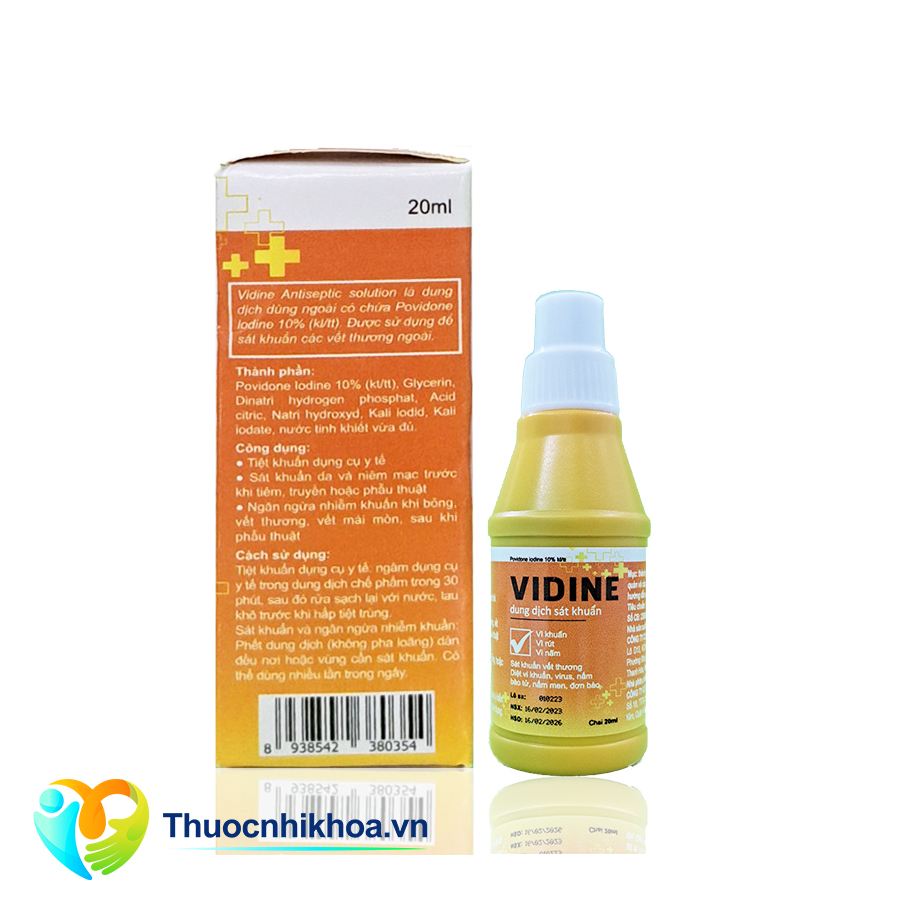 Dung dịch sát khuẩn VIDINE (Lốc 10 chai 20ml)