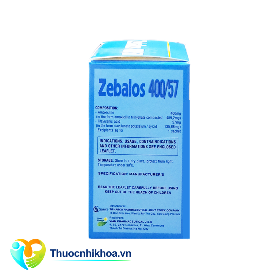 Zebalos 400/57 (Hộp 14 gói 1,5g)