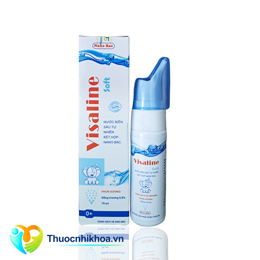 Dung dịch vệ sinh mũi Visaline Soft (Hộp 1 chai chai nhựa 70ml)