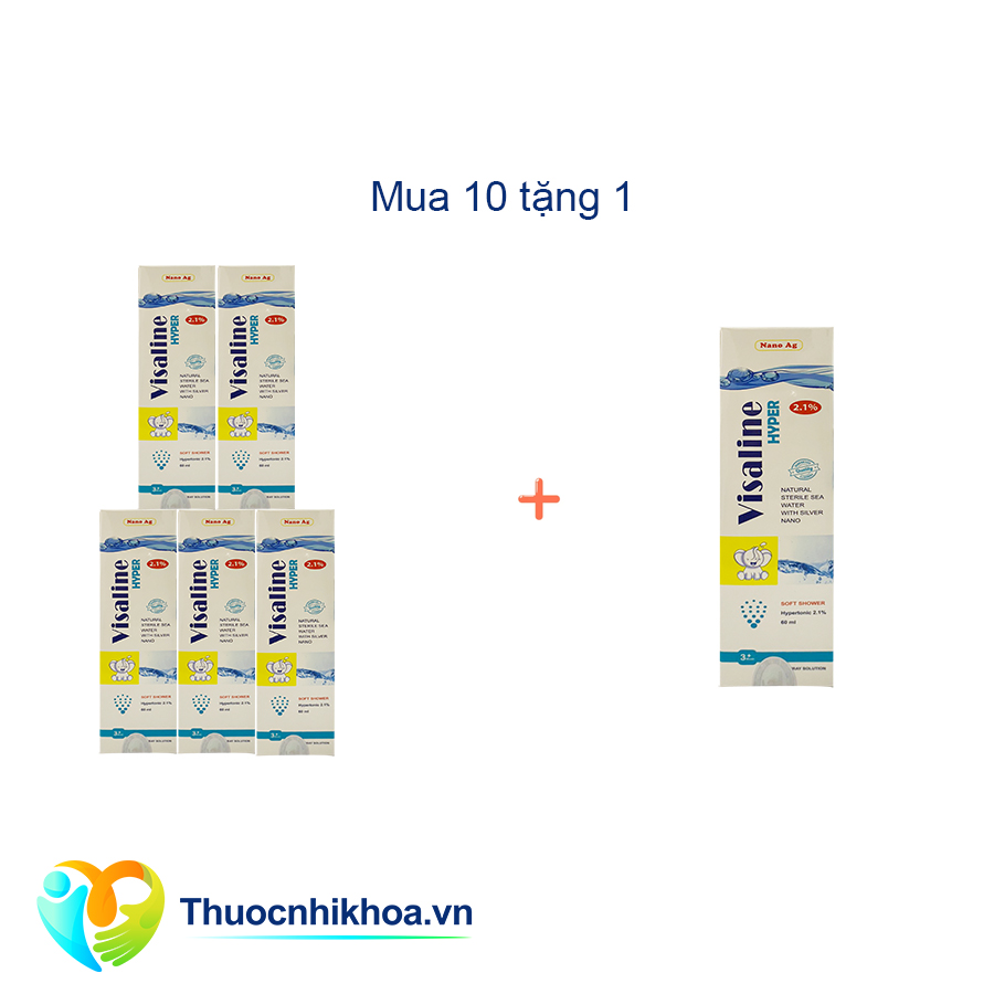 Visaline 2,1% Hyper 60ml - Combo mua 10 tặng 1