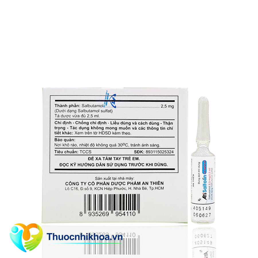 Atisaltolin 2.5mg/2,5ml (Hộp 5 ống)