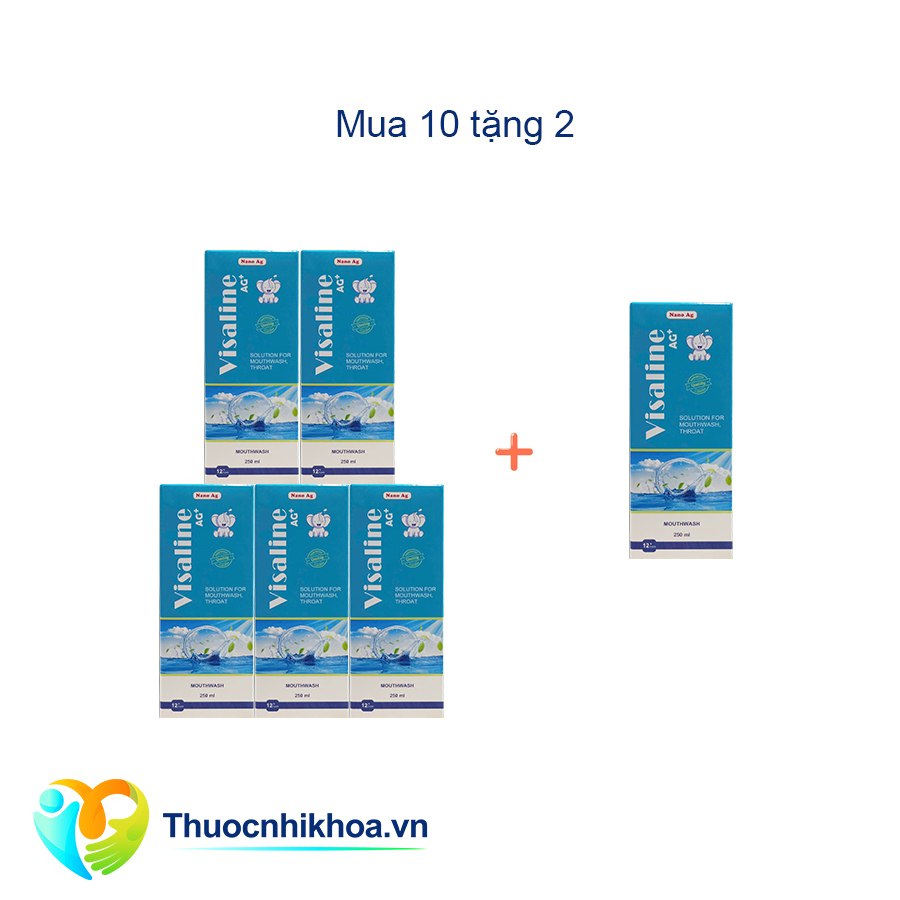 Visaline Ag + (Hộp 1 chai 250ml) Combo mua 10 tặng 2