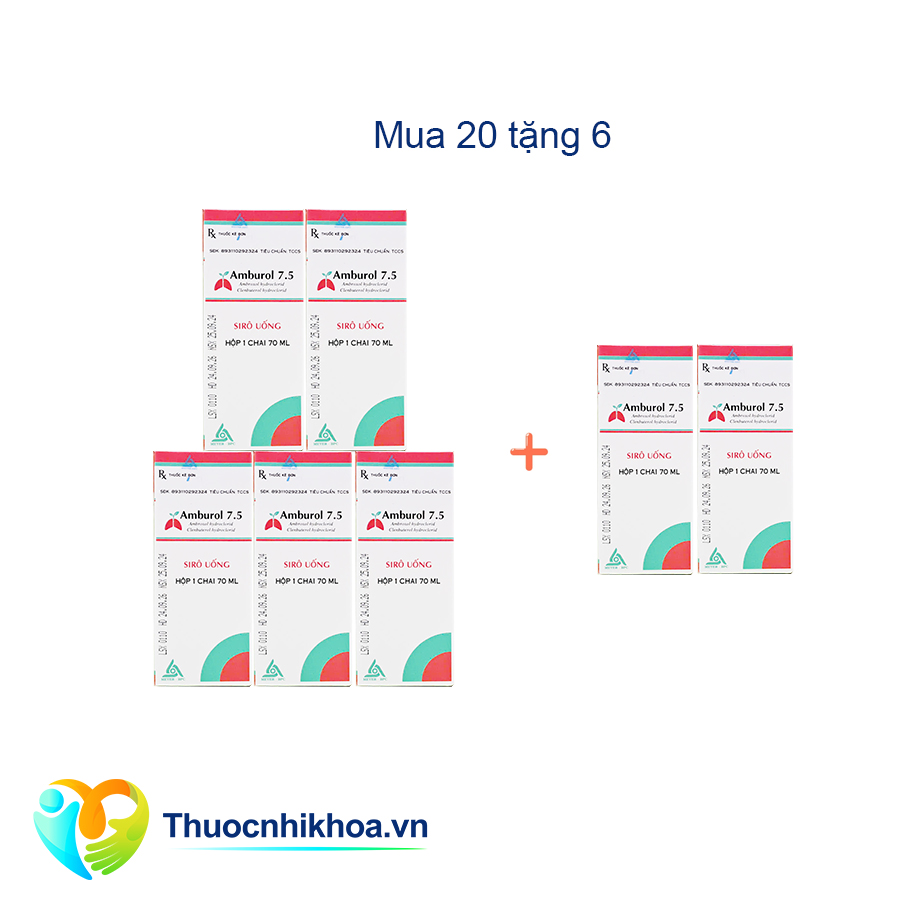 Amburol 7.5 (Hộp 1 lọ 70ml) Combo mua 20 tặng 6