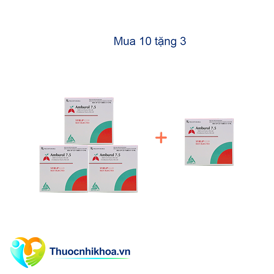 Amburol 7.5 (Hộp 20 ống 10ml) Combo mua 10 tặng 3