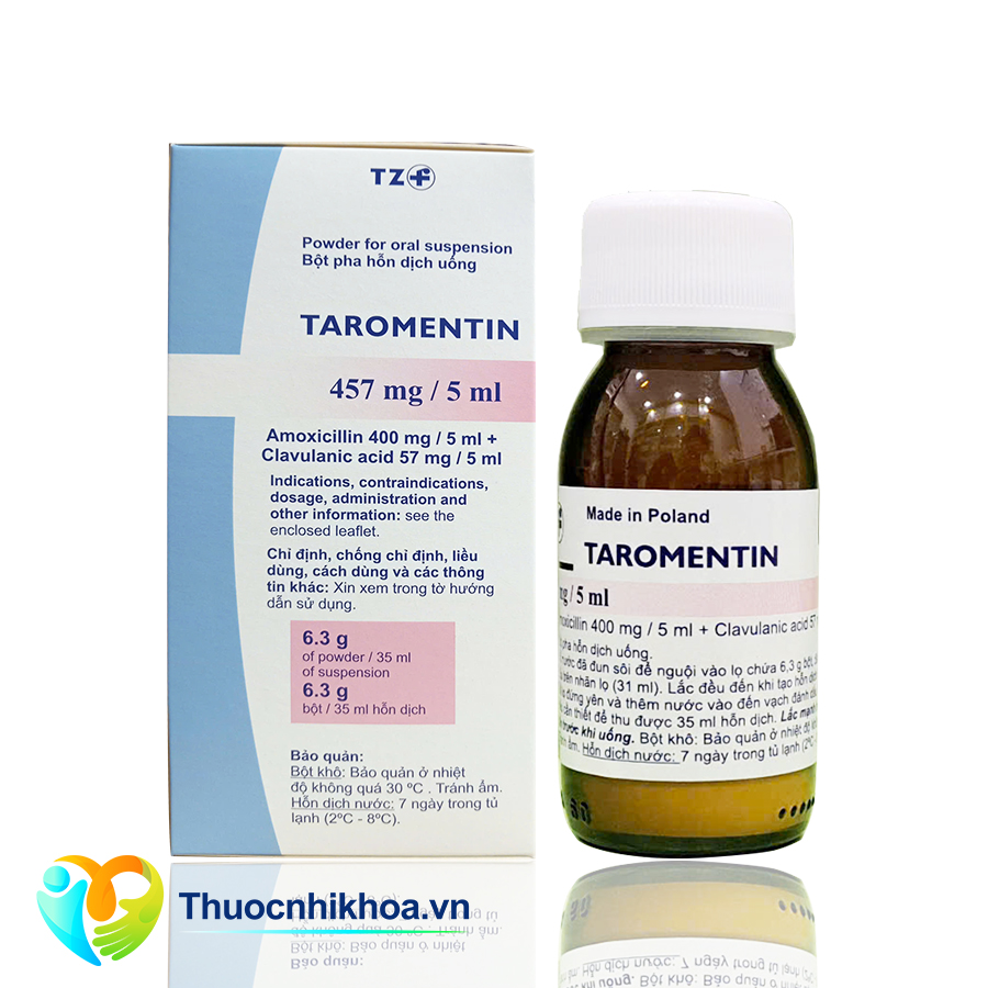 Taromentin 457mg/5ml (Hộp 1 lọ 35ml)