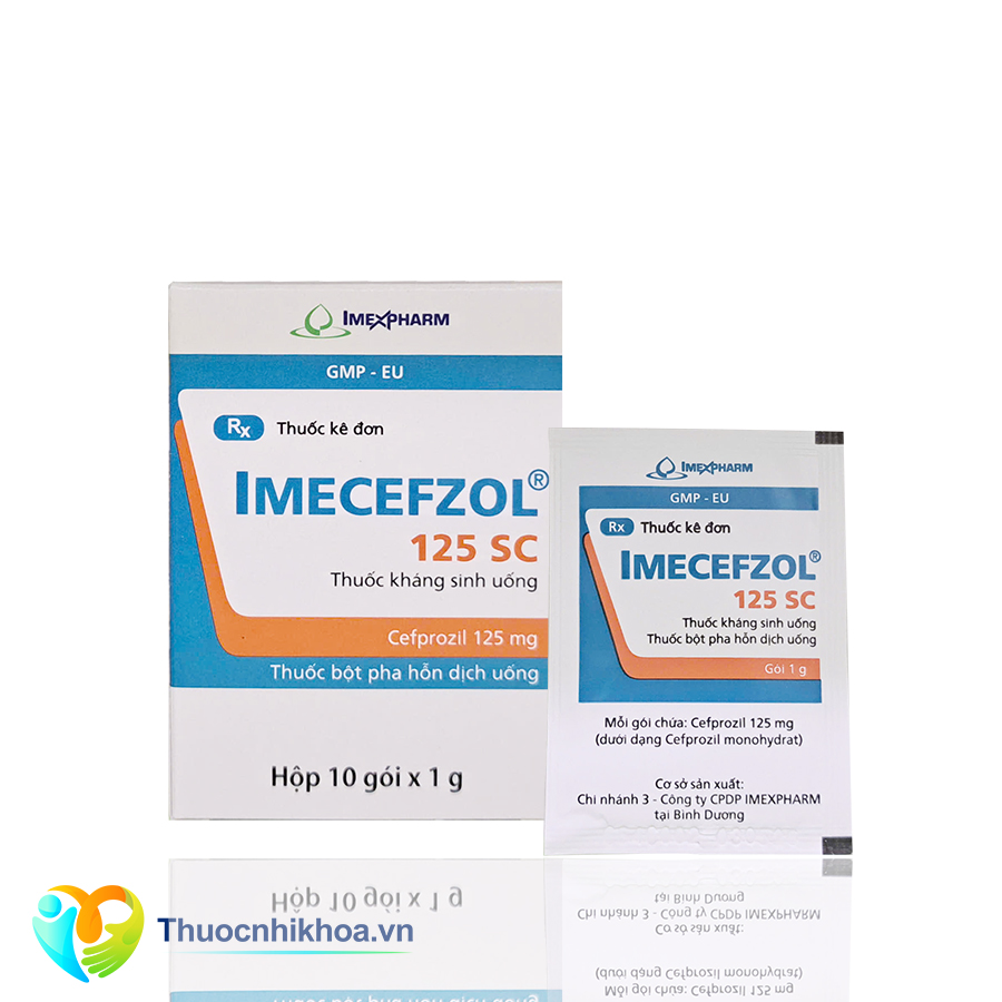 Imecefzol 125 SC (Hộp 10 gói 1g)