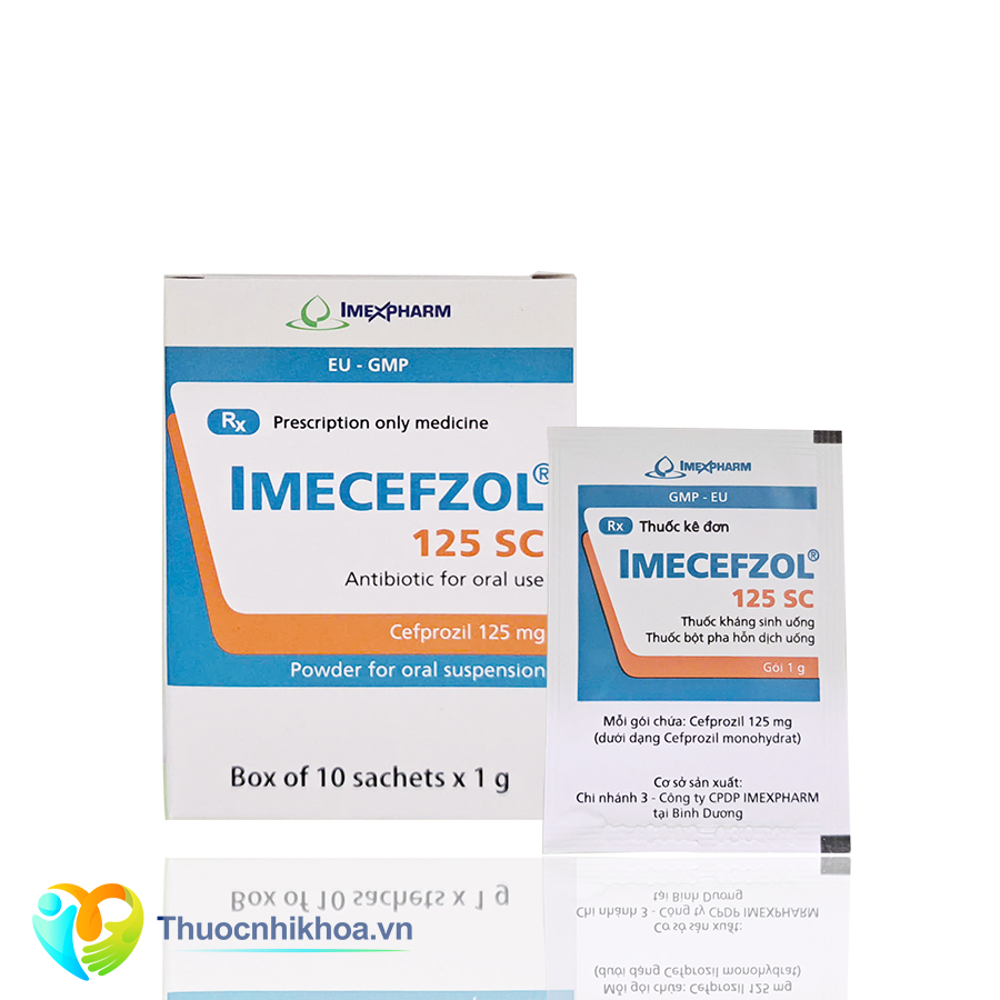 Imecefzol 125 SC (Hộp 10 gói 1g)