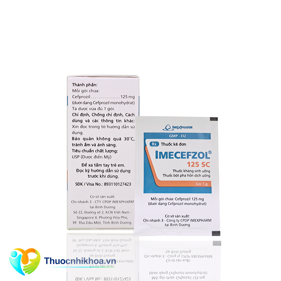 Imecefzol 125 SC (Hộp 10 gói 1g)