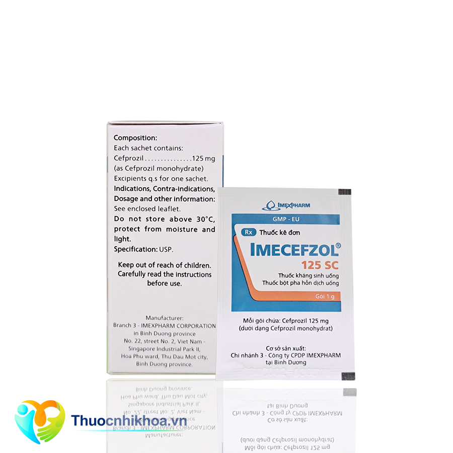 Imecefzol 125 SC (Hộp 10 gói 1g)
