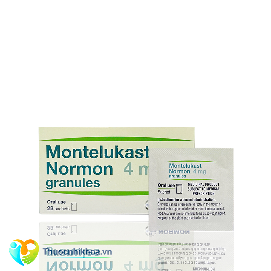 MONTELUKAST NORMON 4 mg GRANULES (Hộp 28 gói)