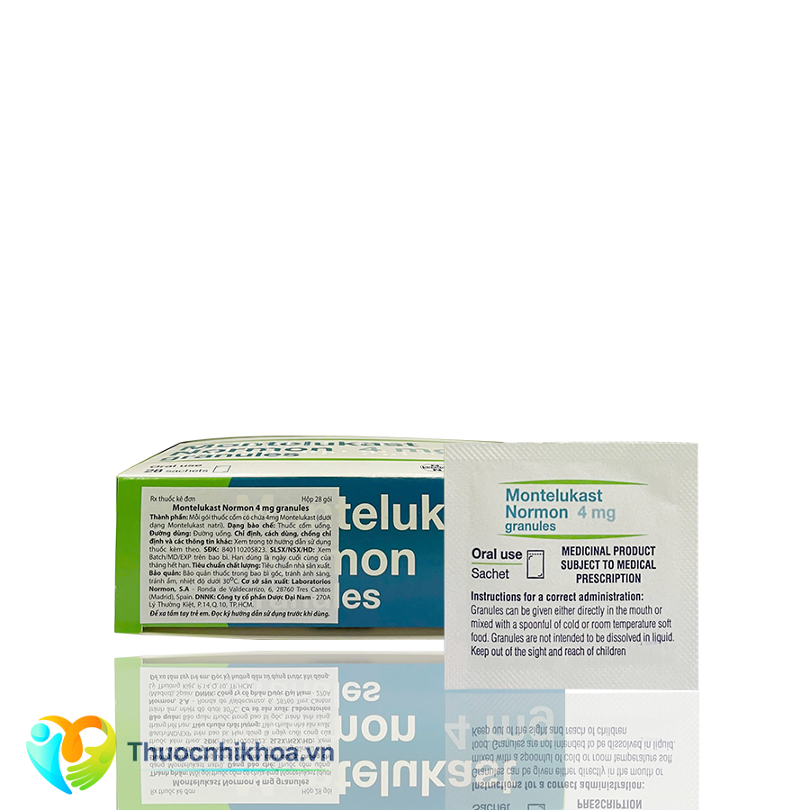 MONTELUKAST NORMON 4 mg GRANULES (Hộp 28 gói)