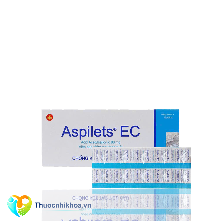 Aspilets EC 80mg (Hộp 10 vỉ 10 viên)