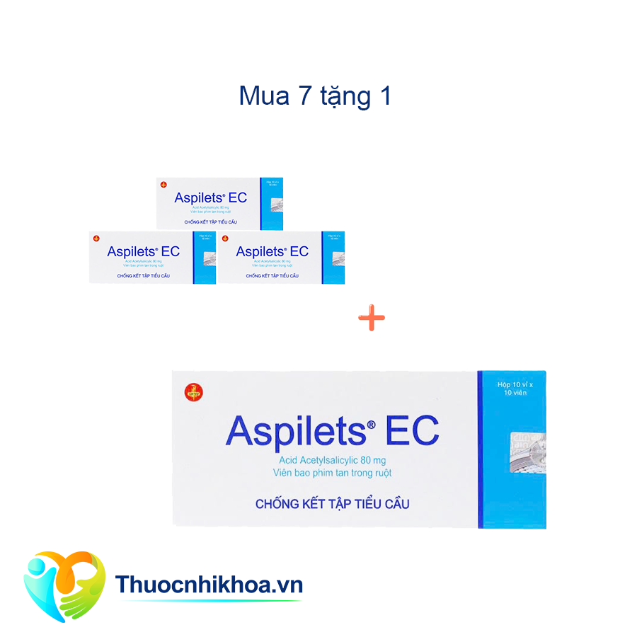 Aspilets EC 80mg Combo mua 7 tặng 1