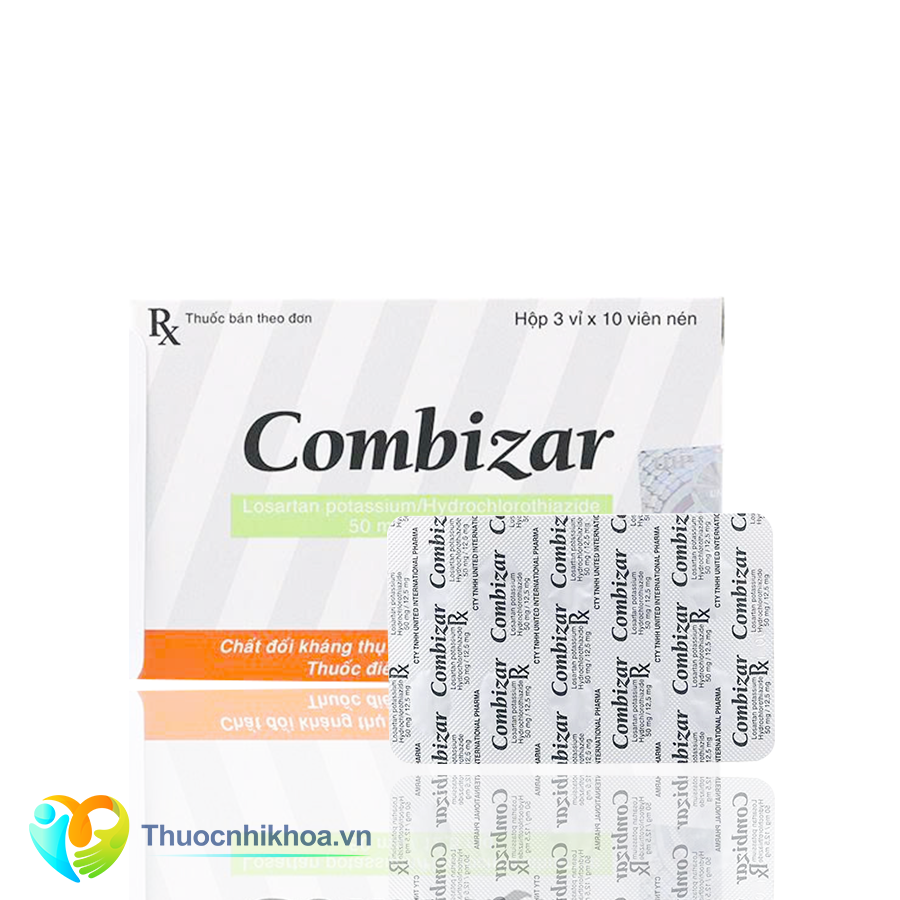 Combizar 50mg/12.5mg (Hộp 3 vỉ 10 viên)