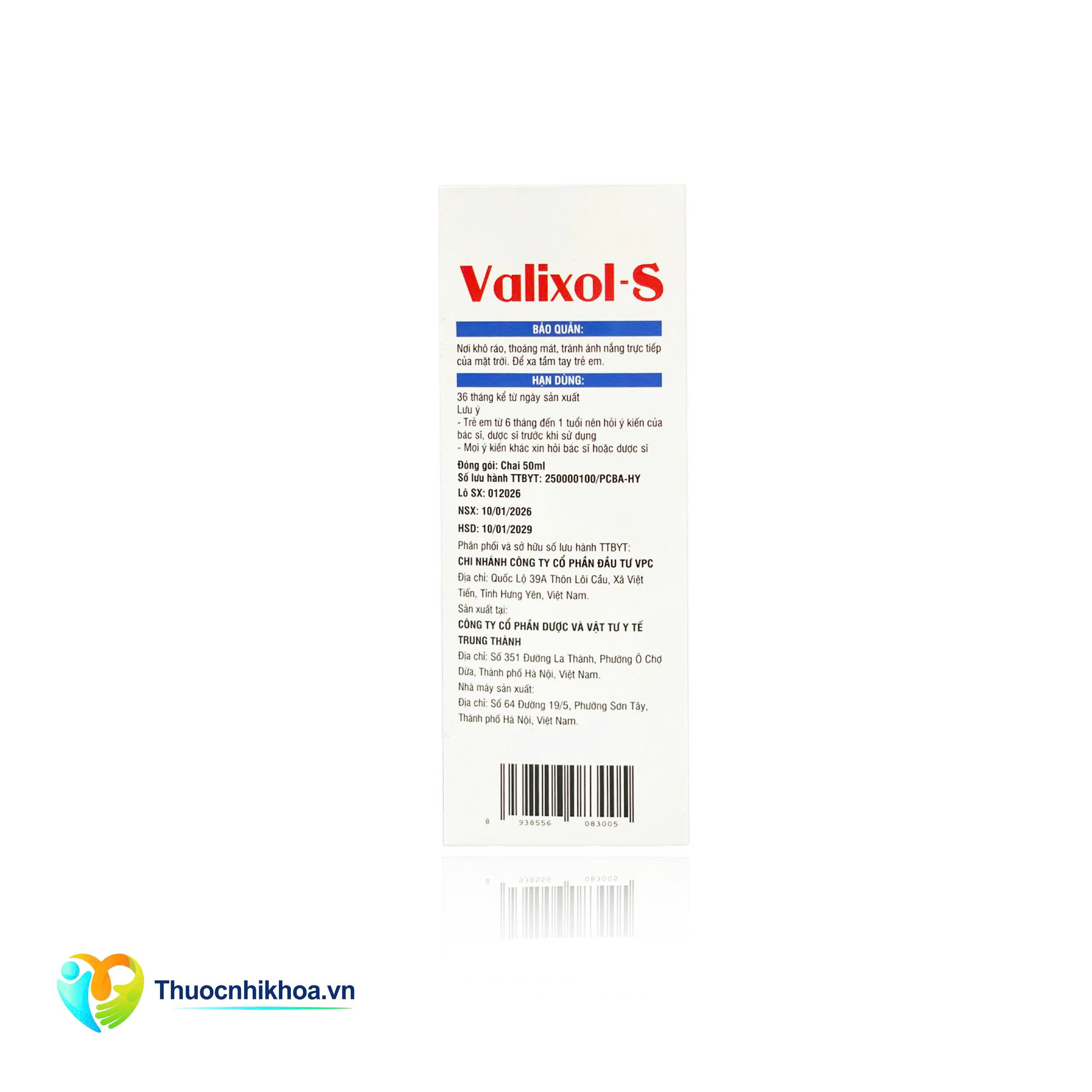 Valixol-S (Hộp 1 lọ 50ml)