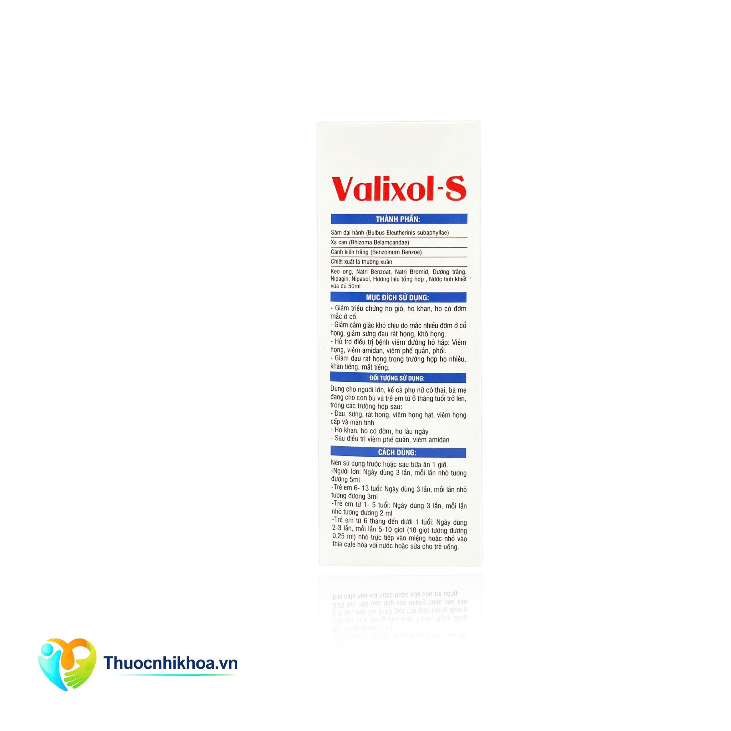 Valixol-S (Hộp 1 lọ 50ml)