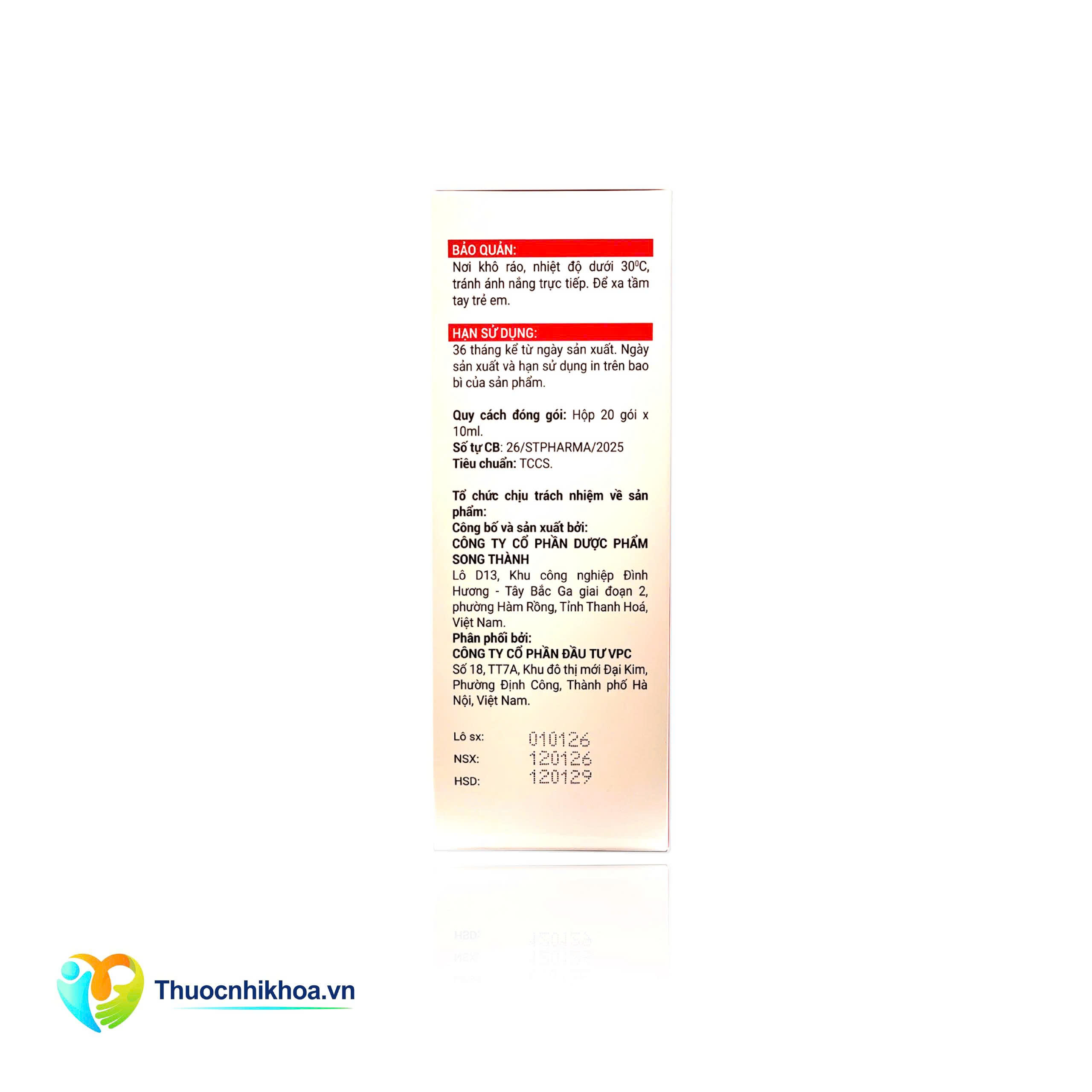 Ferrous visaline (Hộp 20 gói 10ml)