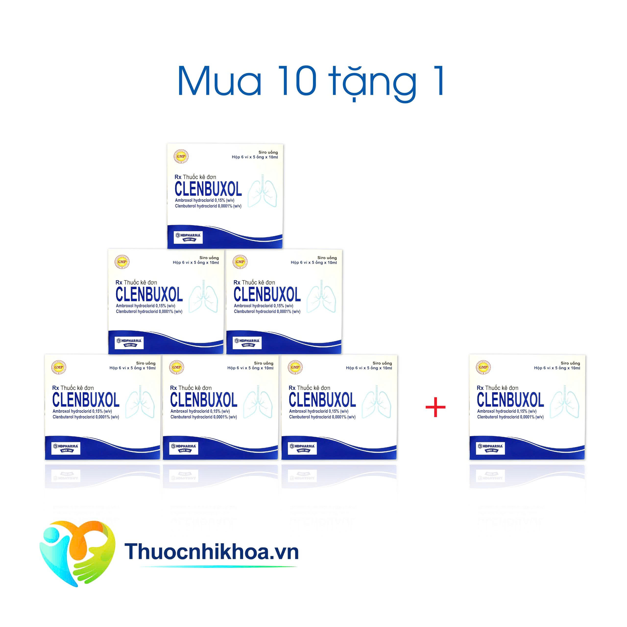 Clenbuxol ống Combo 10 tặng 1