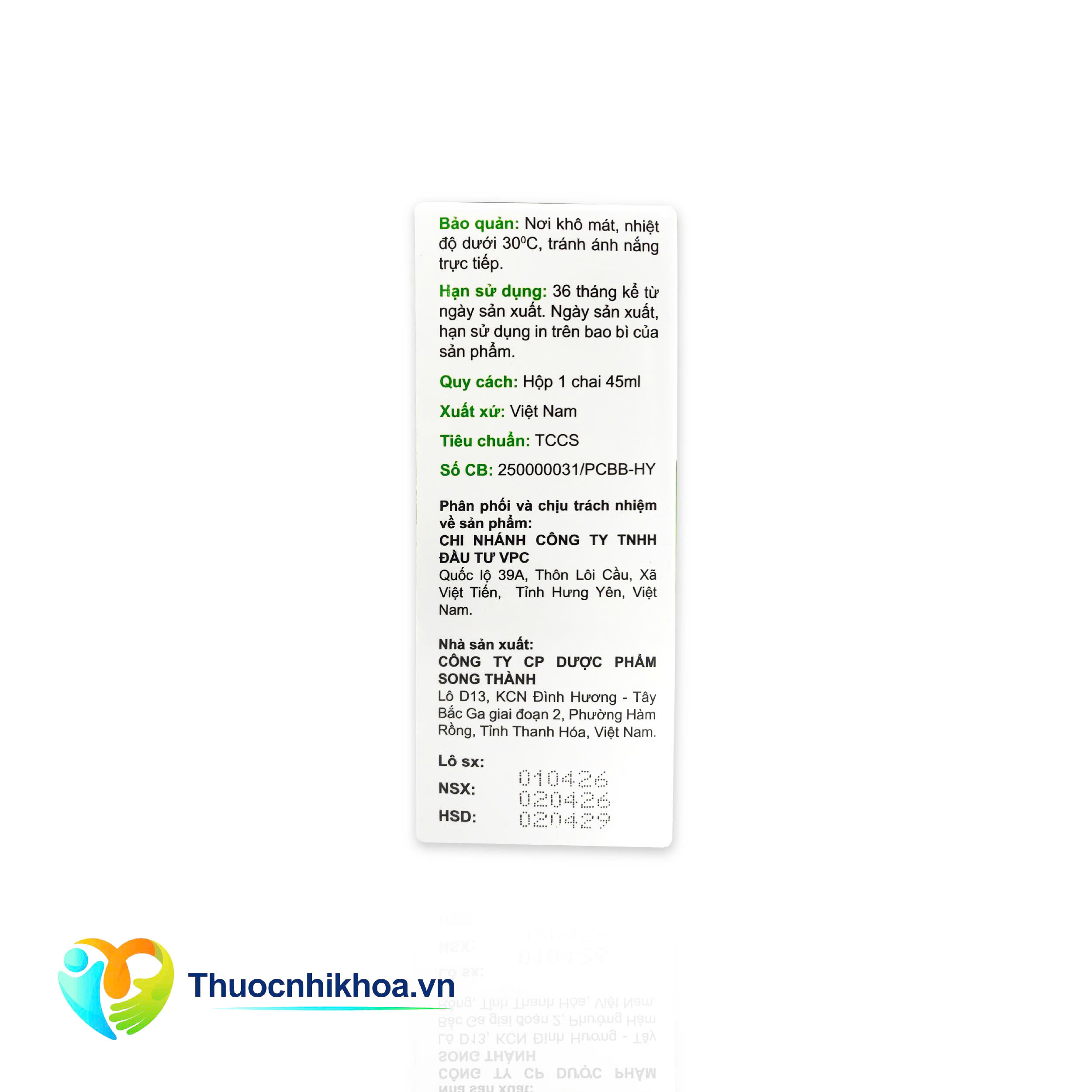 Visaline - Soda (Hộp 1 chai 45ml)