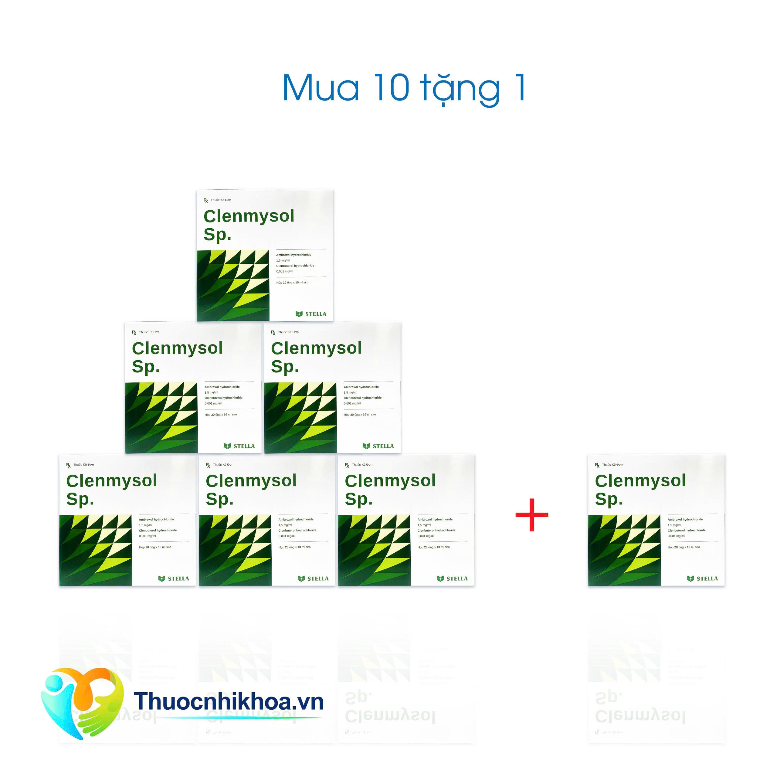 Clenmysol Sp (Hộp 20 ống 10ml) Combo mua 10 tặng 1