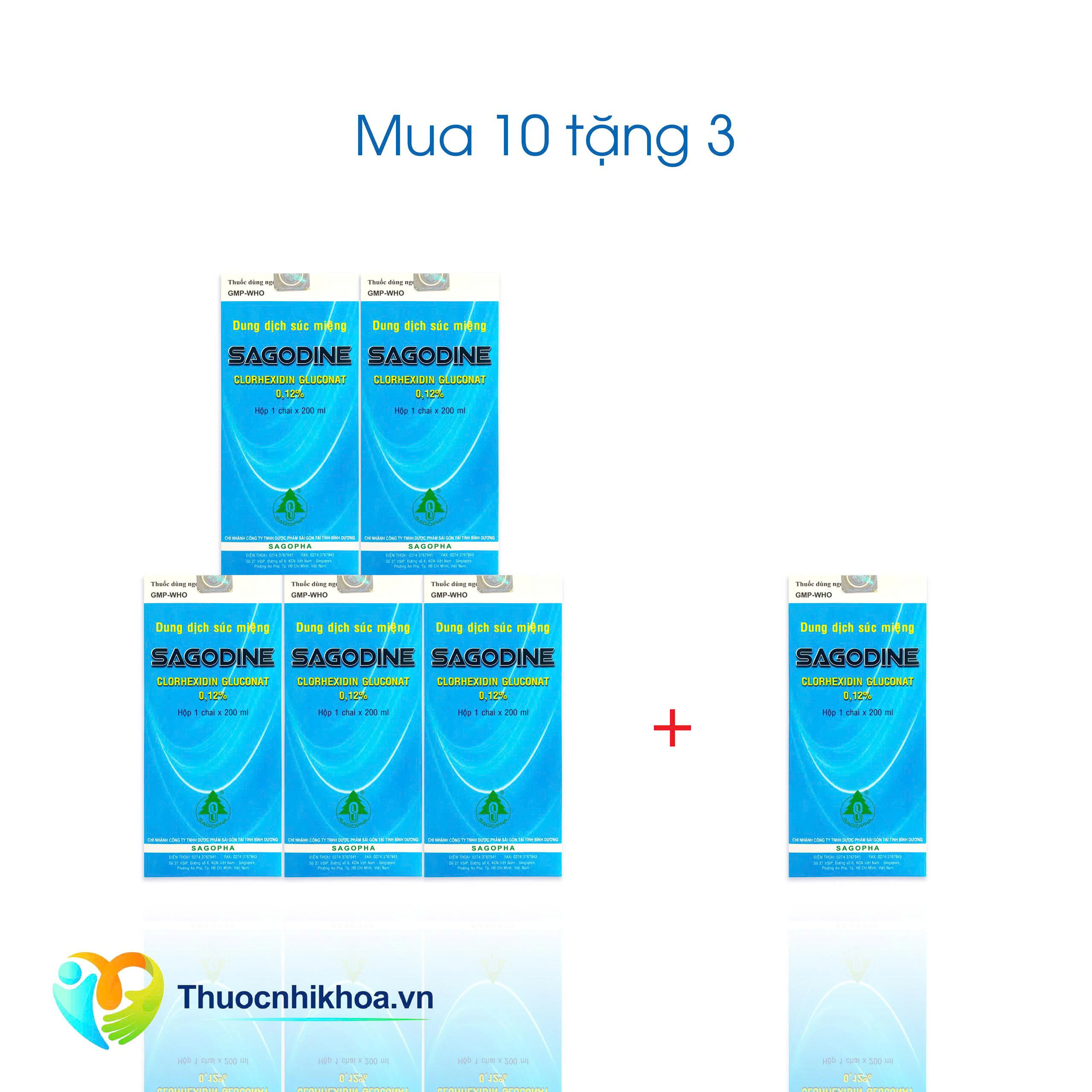 Sagodine combo mua 10 tặng 3