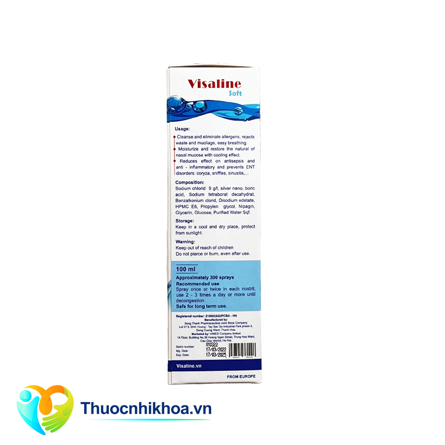 Visaline soft 100ml - Combo mua 50 tặng 10