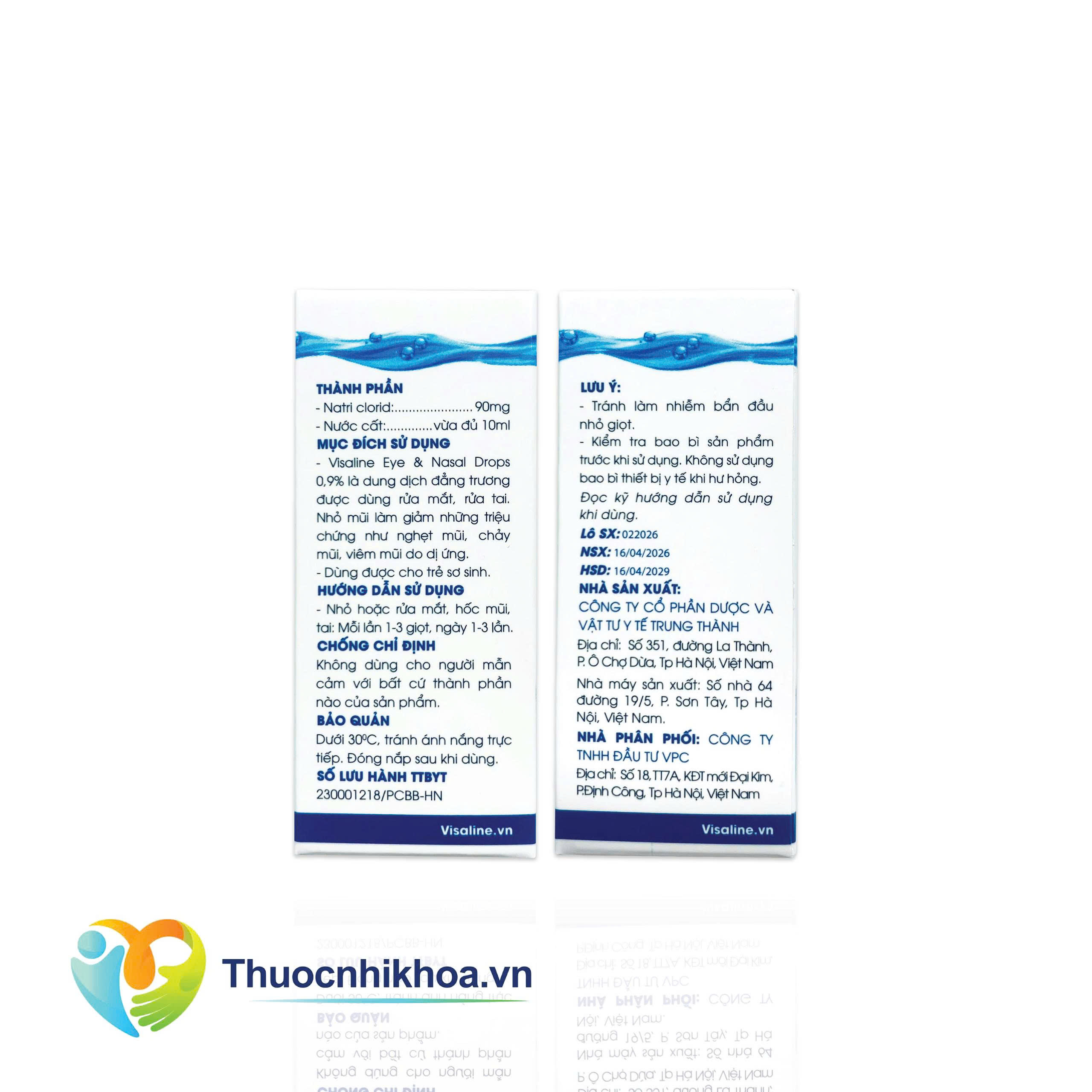 Visaline eye & nasal drops (Lốc 10 lọ 10ml)