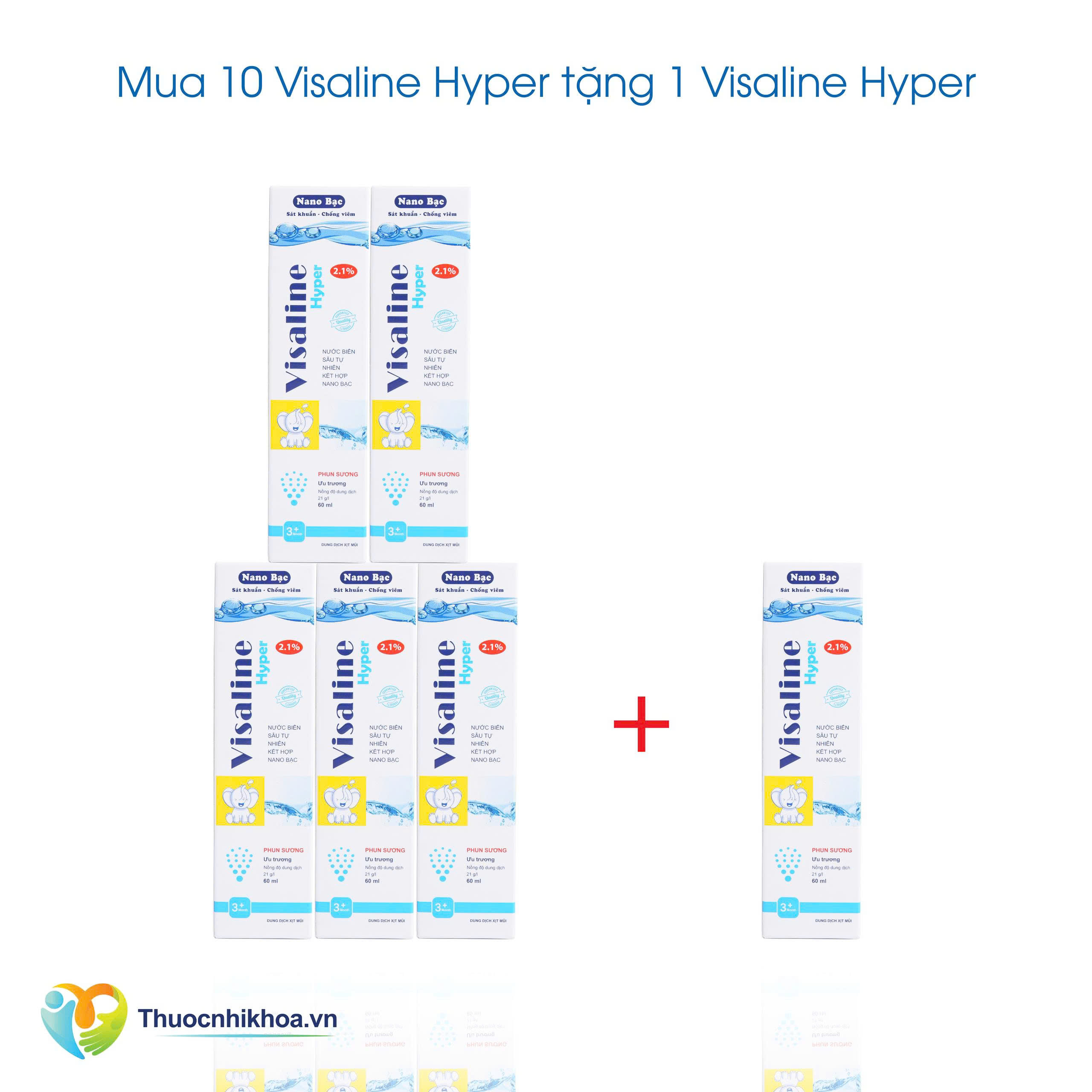 Visaline 2,1% Hyper 60ml - Combo mua 10 tặng 1