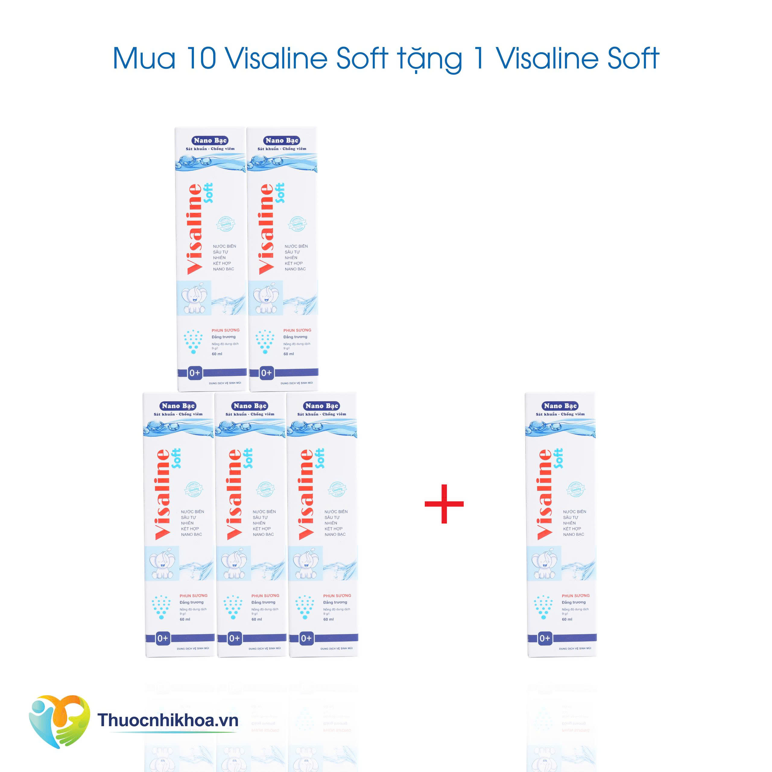 Visaline soft 60ml - Combo mua 10 tặng 1